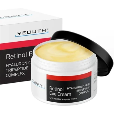 Image of YEOUTH Retinol Eye Cream for Dark Circles and Puffiness with Hyaluronic Acid, Hydrating Cream, Anti Aging Under Face, Care 60ml