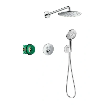 Image of Hansgrohe 27951000 Raindance S Shower System 240 1jet PowderRain with ShowerSelect Chrome