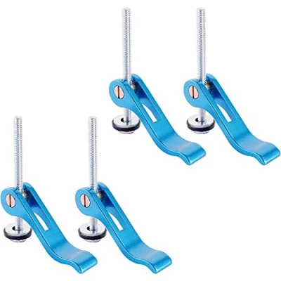 Image of POWERTEC 71501 Aluminum Cam Clamp for Woodworking, 1/4 20 Threaded Insert 4PK