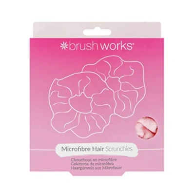 Image of Brushworks Microfibre Hair Scrunchies (Pack of 2)