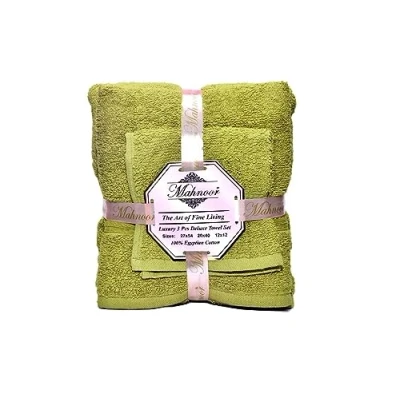 Image of ARA CHOICE 1/3 Pieces Luxury Soft 100% Cotton Towel Bale Set Face Hand Bath Bathroom Towels Machine Washable Tumble dry low remove promptly (Bath 68.58 x 137.16cm)