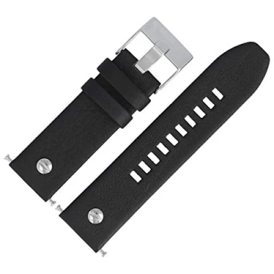 Image of Diesel DZ 7256 Watch Strap 24 mm Leather Black