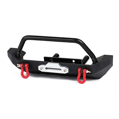 Image of INJORA RC Front Bumper Metal with Tow Hooks for 1/10 Crawler Axial SCX10 90046 III AXI03007 (RC Bumper)