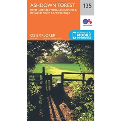 Image of Explorer 135 Ashdown Forest Map With Digital Version