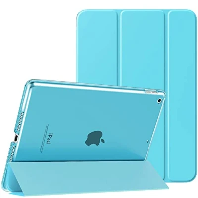 Image of MoKo Case for iPad 9th Generation 2021/ 8th 2020/ 7th 2019, 10.2 Slim Stand Hard Back Shell with Auto Wake/Sleep, Peacock Blue