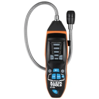 Image of KLEIN TOOLS Refrigerant Detector, Detects Gas Leaks in The Presence of CFC&#039;s, HFC&#039;s, HCFC&#039;s and Blends as Low 100 PPM ET160