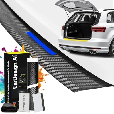 Image of CarDesign AI Boot Sill Protector Suitable for BMW X3 G45 2024 2031 (5 Door Compact SUV): Complete Set with Tailor Made Paint Protection Film, Scratch / Bumper Car (Carbon Blue)
