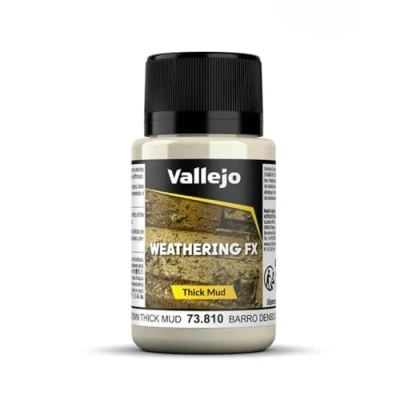 Image of Vallejo 40 ml &quot;Light Brown Thick Mud&quot; Weathering Effect Bottle