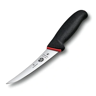 Image of Victorinox Fibrox 12cm Dual Grip Boning Knife Curved Narrow Flexi Blade (5661312D)