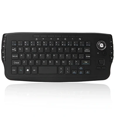 Image of Docooler 2.4GHz Wireless Mini Keyboard with Trackball Mouse Scroll Wheel Remote Control for Android TV Box Smart PC Notebook