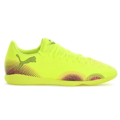 Image of PUMA Unisex Future 8 Play IT Soccer Shoe, Yellow Alert Black Sun Struck, 6.5 UK