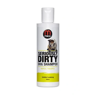 Image of Mikki Seriously Dirty Dog Shampoo, Low Foaming Formula, Easy Rinse, with Aloe Vera, 250 ml, Tropical Pineapple Fragrance