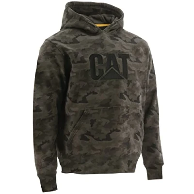 Image of Caterpillar Men&#039;s Trademark Hooded Sweatshirt, Night Camo, XL