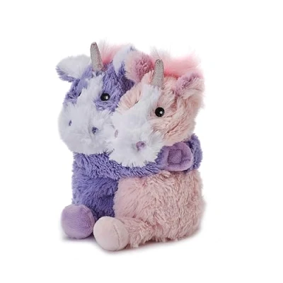 Image of Warmies Warm Hugs Unicorn Microwavable s with French Dried Lavender Scent, Fully Heatable Cuddly Toy for Anxiety and Pain Relief