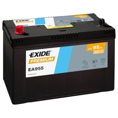 Image of MCEX850PF1 Starter battery EXIDE PREMIUM EA955 12V 95Ah 800A Korean B1 Lead acid MITSUBISHI: Pajero 3, Sport 1 SUV