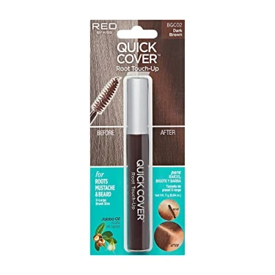 Image of Kiss Quick Cover Brushin Color Touch Up Dark Brown