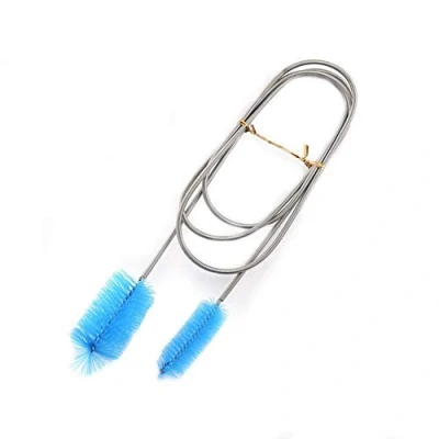 Image of Pipe Brush Aquarium Cleaning Double Hose Water Filter Pump Cleaner for Hoses