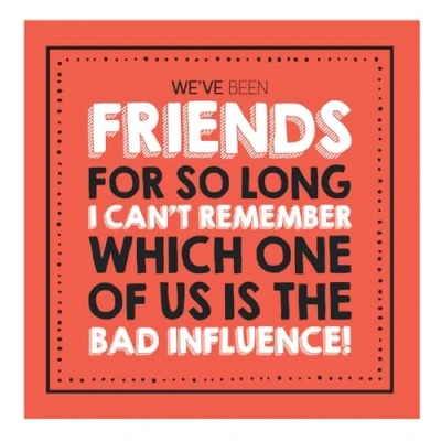 Image of Jam &amp; Toast, Funny Birthday Card, Which One Of Us Is The Bad Influence! Happy Card for Her, Generic