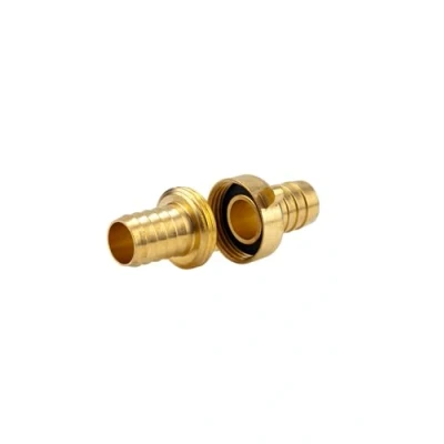 Image of GARDENA Brass Hose Fitting 3 Parts: Screw For Extension Hose, 33.3 mm (G 1 &quot;) Thread, 19 (3/4&quot;) Tubing (7152 20)