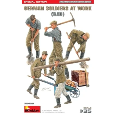 Image of Miniart MIN35408 1:35 German Soldiers at Work (RAD) Spec EDT Scale Model kit