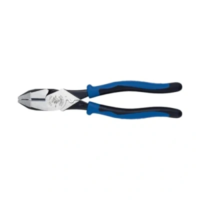 Image of KLEIN TOOLS J2000 9NECR Heavy Duty High Leverage Side Cutting/Crimping Pliers, Light Blue, Journeyman