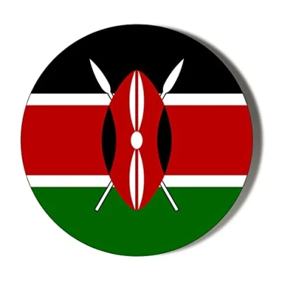 Image of KENYA FLAG 38mm Round Fridge Magnet