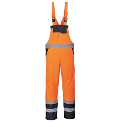 Image of Portwest Contrast Bib and Brace Lined, Size: L, Colour: Orange, S489ORRL