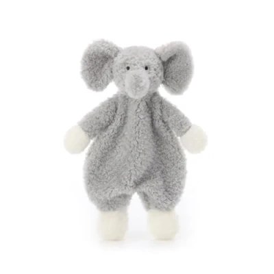 Image of Apricot Lamb Stuffed Animals Security Blanket Gray Elephant Infant Nursery Character Luxury Snuggler Plush(Gray Elephant, 10 Inches)