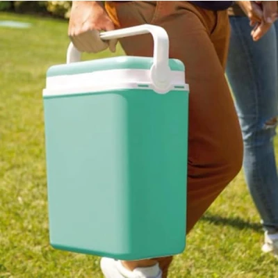 Image of 29 Ltr Large Thermal Cooler Freezer Insulated Cool Ice Box Picnic Beach Camping (Blue)