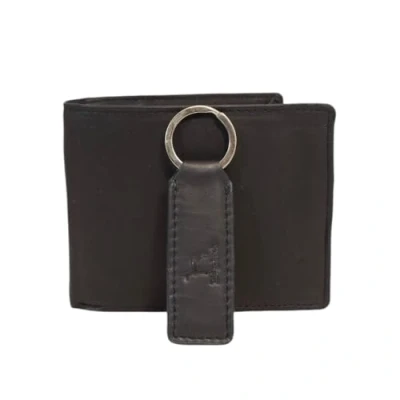 Image of Ridgeback Genuine Leather Bifold Wallet &amp; Keychain Set for Men RFID Blocking, Coin Pocket, Gift Boxed Black