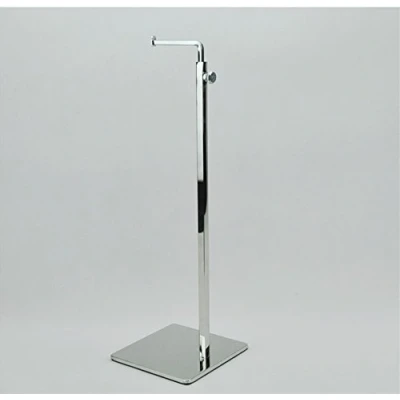 Image of General Metal Handbag Display Stand Holder, Stainless Steel &amp; Iron, Adjustable Height 40 66cm, Silver