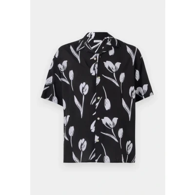 Image of Jack &amp; Jones Jjejeff Charge Resort Shirt Shirt, Men&#039;s, Size: Large, Black
