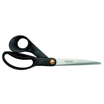 Image of Fiskars Universal Scissors, Total Length: 24 cm, Steel/Synthetic Material, Functional Form, Black, 1019198
