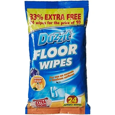 Image of Duzzit 3 x Floor Wipes Cleaning for Ceramic and Linoleum Surfaces