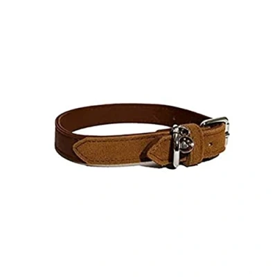 Image of Rosewood Luxury Leather Dog Collar, 20 24 Inch, soft touch red