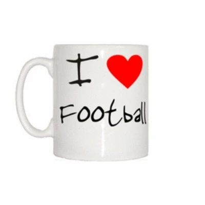 Image of TeeTreeDesigns I Love Heart Football Mug