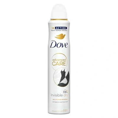 Image of Dove Advanced Care Anti perspirant Deodorant Spray Invisible Dry 200 ml (Packaging may vary)