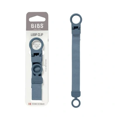 Image of BIBS Loop Pacifier Clip Sleek, Secure One Handed Operation, Fits All and Most Brands, Machine Washable, Slim Profile for Comfort, Ages 0+ Petrol