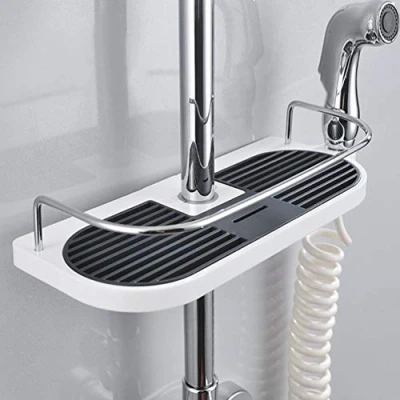 Image of LATERN Bathroom Shelf Caddy for Shower Rail, Aluminum Rack Organizer Holder Soap Shampoo Conditioner (19mm 25mm)