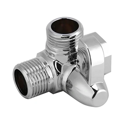 Image of FTVOGUE 3 Way Brass Chrome Shower Diverter, G1/2&quot; T Shape Adapter Valve for Arm Mounted