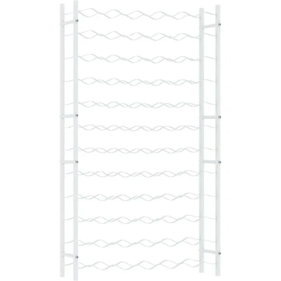 Image of vidaXL Wine Rack for 72 Bottles White Metal