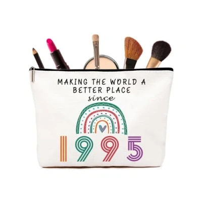 Image of 30th Birthday Gifts for Women Rainbow Cosmetic Bags, Personalised 30 Year Old Lady Present Ideas Mum, Best Friend, Sister, Wife, Funny Her