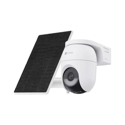 Image of EZVIZ 2K+ Solar Powered Camera Outdoor 24/7 Recording, AOV Tech, No Monthly Fee, 512GB, 360, Wifi CCTV Camera, Human/Vehicle Detection, Colour Night Vision, Active Defense, CB8 Lite + 5W Panel