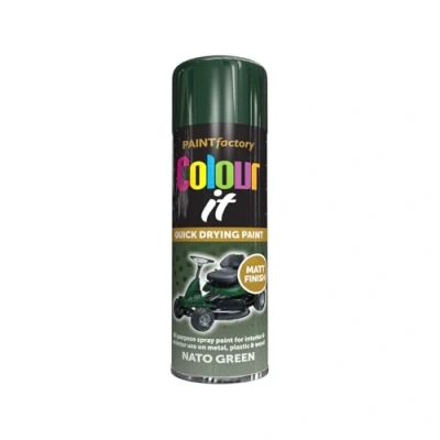 Image of YSAMAX NATO Green Matt Finish Spray Paint, Military Inspired Designs, Uniform Finish, Quick Drying Formula, Ideal For Both Interior And Exterior Use, 250ML, (1PCS)