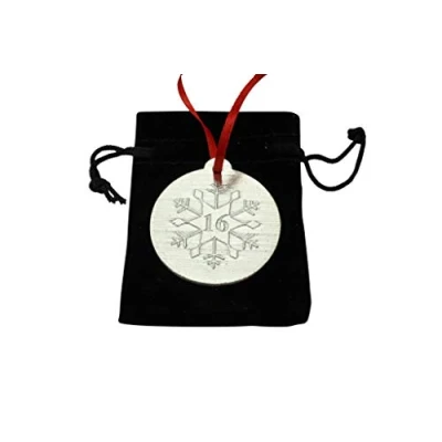Image of 16th Christmas Snowflake Metal Decortation Anniversary Idea