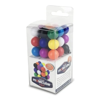 Image of Meffert&#039;s Mini Molecube Puzzle Cube Keychain. Brain Teaser for Adults and Kids Fidget Toy Stress Relief Keyring Colourful 3D