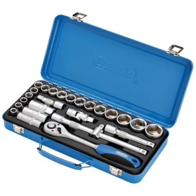 Image of Draper Metric Socket Set, 1/2&quot; Sq. Dr. (26 Piece)