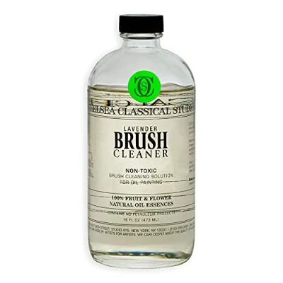 Image of Chelsea Classical Studio Lavender Essence Brush Cleaner for Making Paintbrush Hair Subtle Maintaining Maximum Working Quality [16 oz. Bottle]