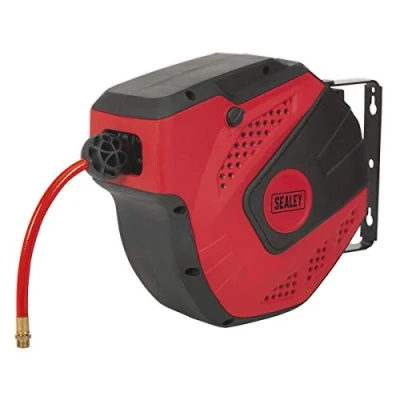 Image of Sealey Air Hose Reel Auto Rewind Control 10m Ø8mm ID PU