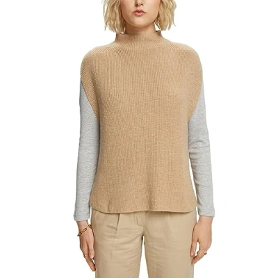 Image of ESPRIT Women&#039;s 992eo1i310 Pullover Sweater, 289/Sand 5, L